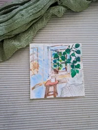 Mini Oil Pastel Painting  – Image 1