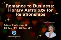 From Romance to Business: Horary Astrology for Relationships - Seminar with Dr. Elena Lumen Ph.D – Image 1