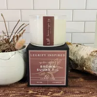 Brown Sugar Fig Classic Glass 2 Wick Soy Candle – Image 1