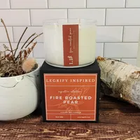 Fire Roasted Pear Classic Glass 2 Wick Soy Candle – Image 1
