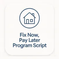 Fix Now, Pay Later Program Script – Image 1