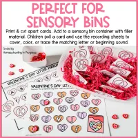 Valentine's Day Sensory Bins Alphabet Activities for Preschool & Kindergarten – Image 4
