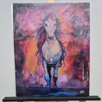 Fire Horse- Pink Pony - Magic - Poster Print – Image 2