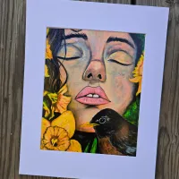 April Blessings - Matted Print – Image 1