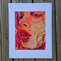 Tangerine Eyes - Matted Print – Image 2
