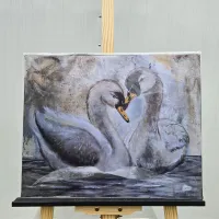 Swan Love Poster Print – Image 1