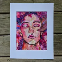 Pink Lemonade Birdsong - Matted Print – Image 1