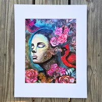 Cardinal Song Bloom Matted – Image 1