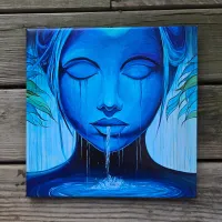 Aqua Seraphina - Canvas Print – Image 1