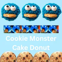 Cookie Monster Cake Donut – Image 1