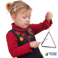 Triangle with Beater: Harmonize Playtime with Melodic Discovery – Image 1