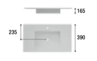 Lavatório Porcelana Encastar – 50 cm x 39 cm