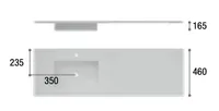 Lavatório Porcelana Encastar – 80 cm x 39 cm Deslocado
