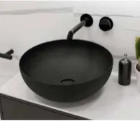 Lavatório Cerâmica Bancada - BOL – Preto Brilho
