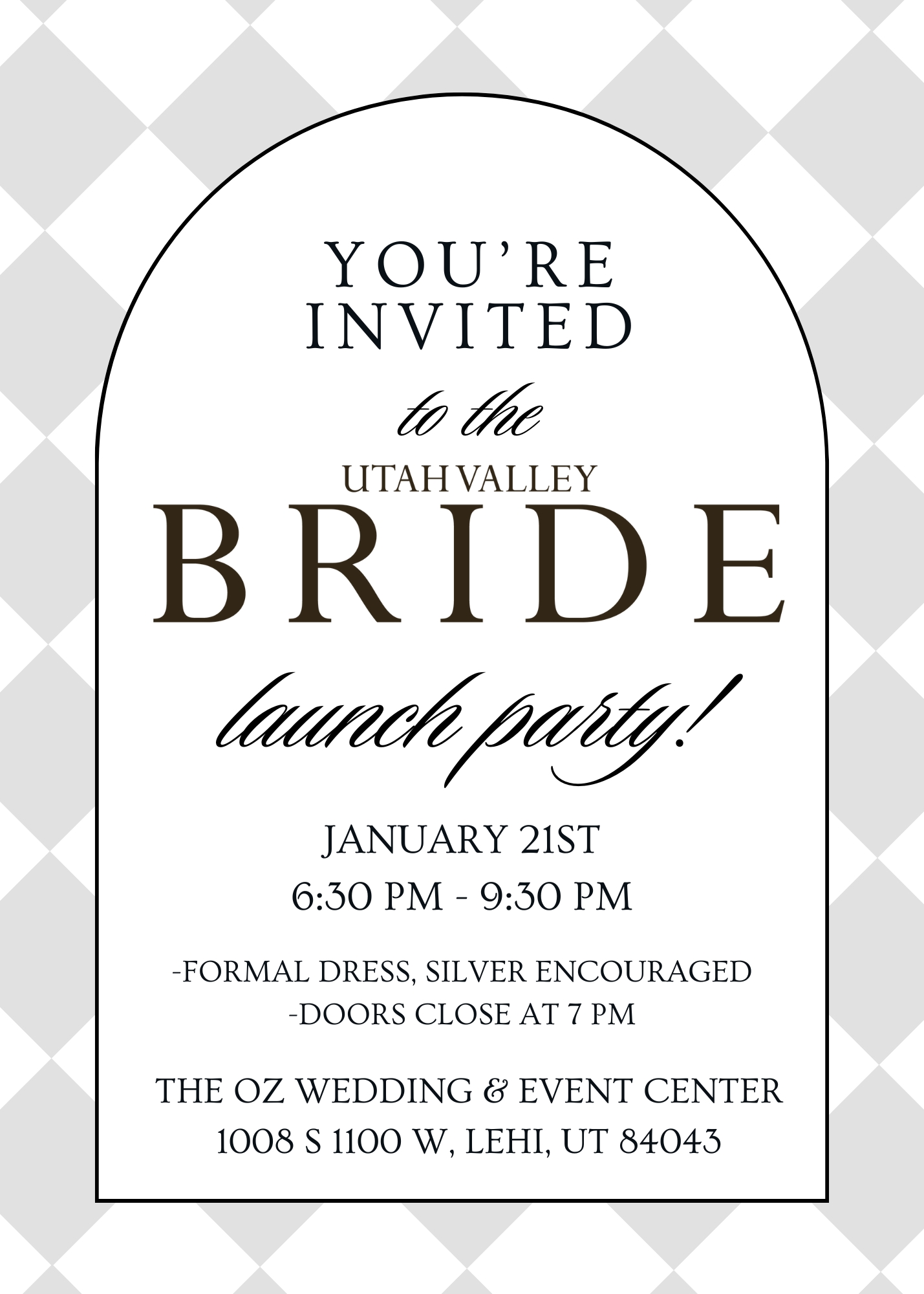 Utah Valley Bride Launch Party Ticket – Image 1