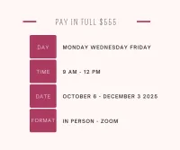 | Oct 6 - Dec 3 | Pre Licensure Pay in Full – Image 1