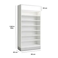 Góndola 90cm X 40cm – blanco