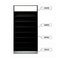 Góndola 90cm X 40cm – negro