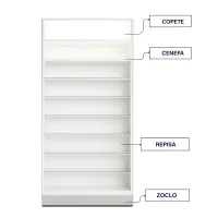 Góndola Cristal – blanco