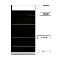 Góndola Cristal – negro