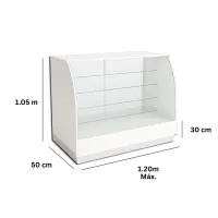 Vitrina – blanco, 80 cm