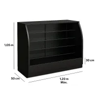 Vitrina – negro, 80 cm