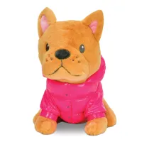 Dog in Hot Pink Puffer Stuffie – Image 1