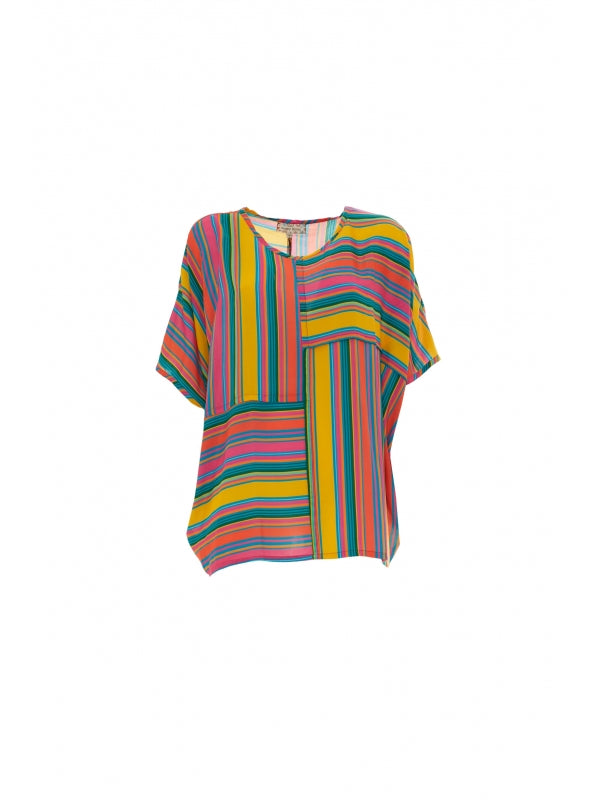 Blusa Sol de Lima – MULTICOLORES ROSA/AMARILLO, ÚNICA 