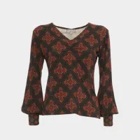 Blusa Elegancia Andina – MARRÓN , M/L (EUFORIA)