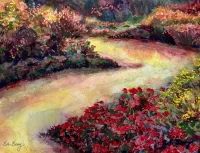 Blooming Brooke Watercolor Painting – Image 1