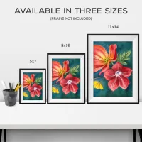 Brightly Colored Flowers in Full Bloom Watercolor Painting – Image 2