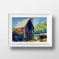 Barn Watercolor Painting – Image 4