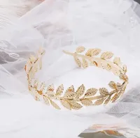 1ks Elegantný zlatý lístkový pásik  – Image 1