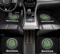 Auto koberčeky univerzálne s logom Škoda 4ks – Image 1
