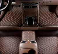 Auto koberčeky luxusne univerzálne hnedé sada 5ks – Image 1