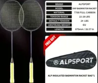 Bedmintonové/badmintonové Rakety profesionálne ALP XHP T700 – Image 6
