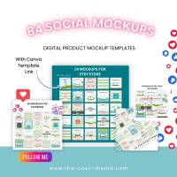 84 Digital Product Social Mockup Bundle – Image 5