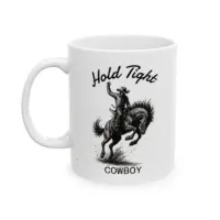 'Hold Tight Cowboy' Rodeo Mug 11oz – Image 1
