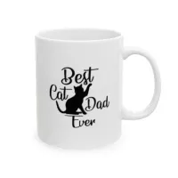 Best Cat Dad Ever Mug - Purr-fect Father's Day Gift Ceramic Mug, (11oz) – Image 3