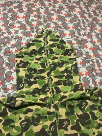01' Bape X Kaws Abc Green Bendy Camo Full Zip Hoodie – Image 2