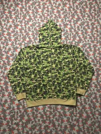 01' Bape X Kaws Abc Green Bendy Camo Full Zip Hoodie – Image 1