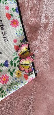 Butterfly Earrings & Scripture Makeup Bag Gift Set – Image 2