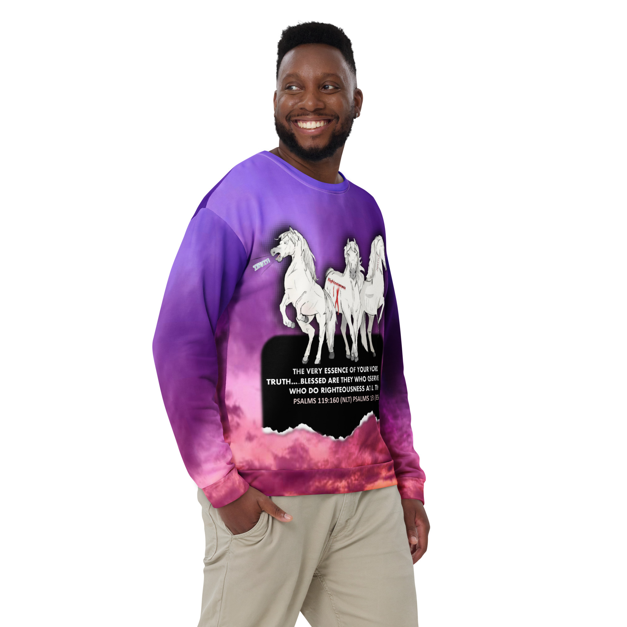 TRUTH, RIGHTEOUSNESS, JUSTICE SWEATSHIRT – Image 1