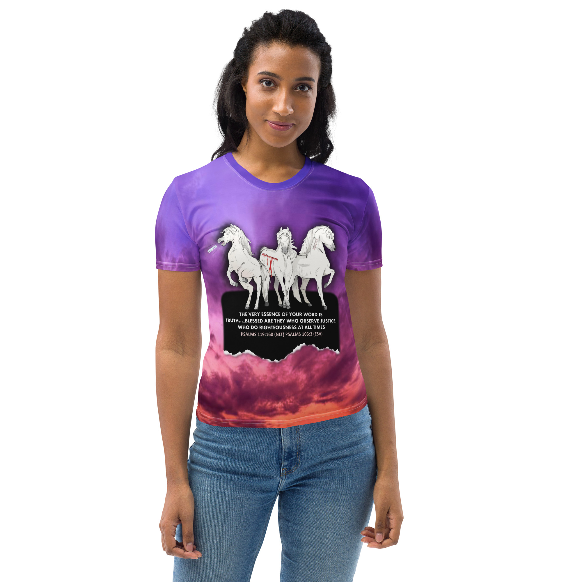 TRUTH, RIGHTEOUSNESS, JUSTICE T-SHIRT WOMEN – Image 4