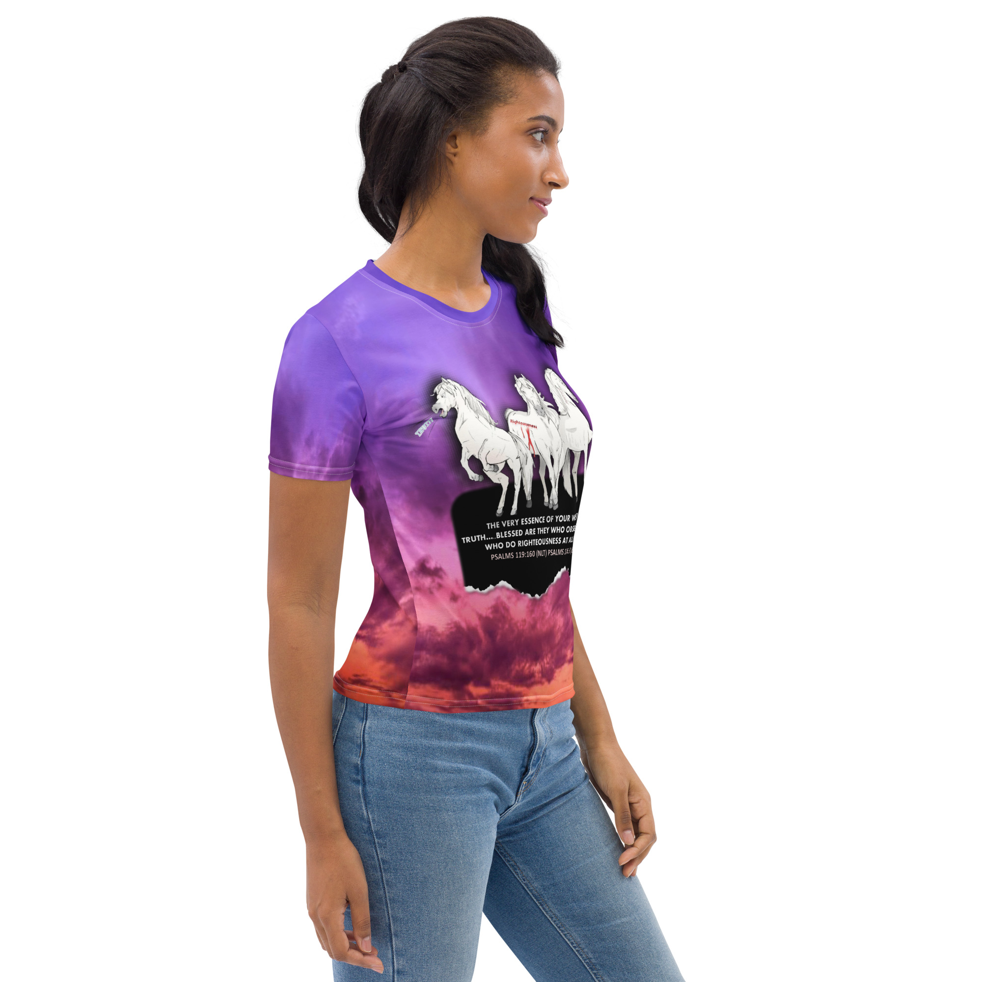 TRUTH, RIGHTEOUSNESS, JUSTICE T-SHIRT WOMEN – Image 3