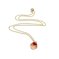Isabella's Nature Pendant Necklace – Pink Pansey