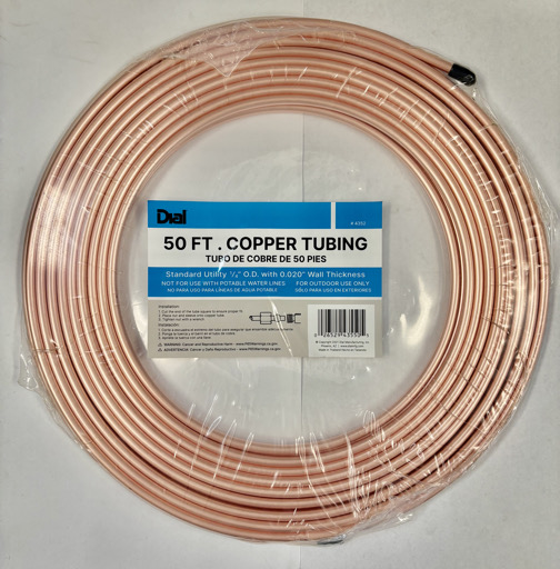 Dial 50FT. Copper Tubing 1/4”. OD 0.020” Thickness  – Image 1