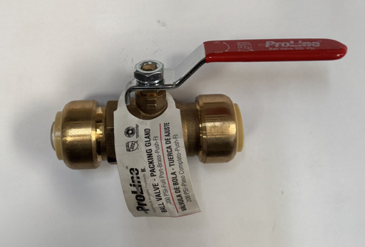 1/2” Ball Valve PUSH-FIT connects to copper, cpvc & pex – Image 1
