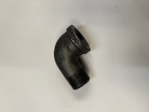 1/2” Black Pipe 90° Street Elbow – Image 1
