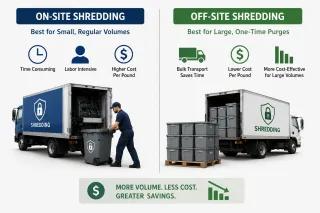 Why Can Off-Site Shredding Cost Less for Large Purges?